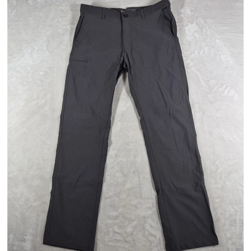 UB Tech Performance Pants Men's 34x34 Gray Comfort Waist Chino Cargo Casual NWT
